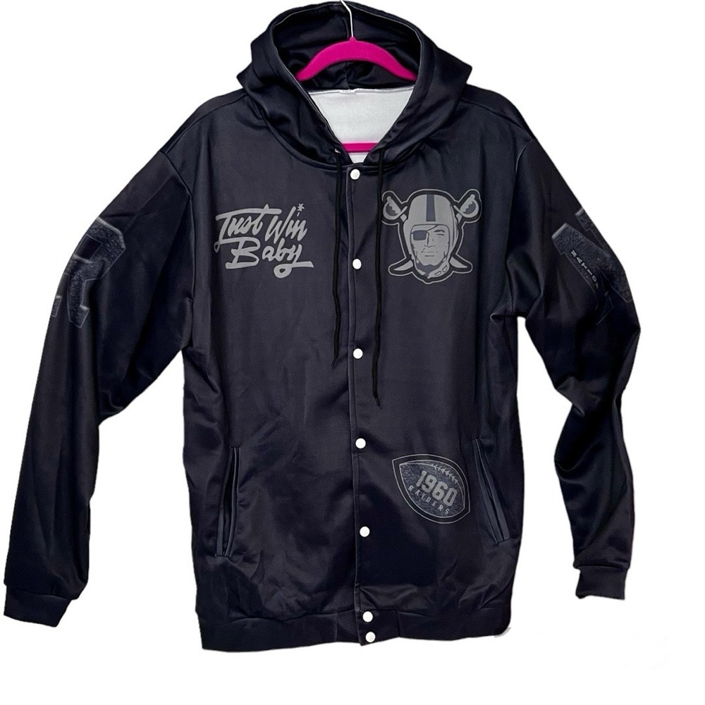 Raiders Raider Nation coach Antonio Pierce hooded jacket